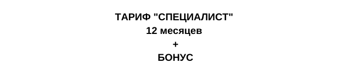 Тариф “Специалист VIP” на 12 месяцев